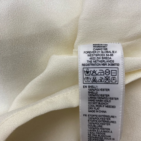 Rory Beca XXI Ivory Pleated Chiffon Ruffle Dress - Picture 11 of 11